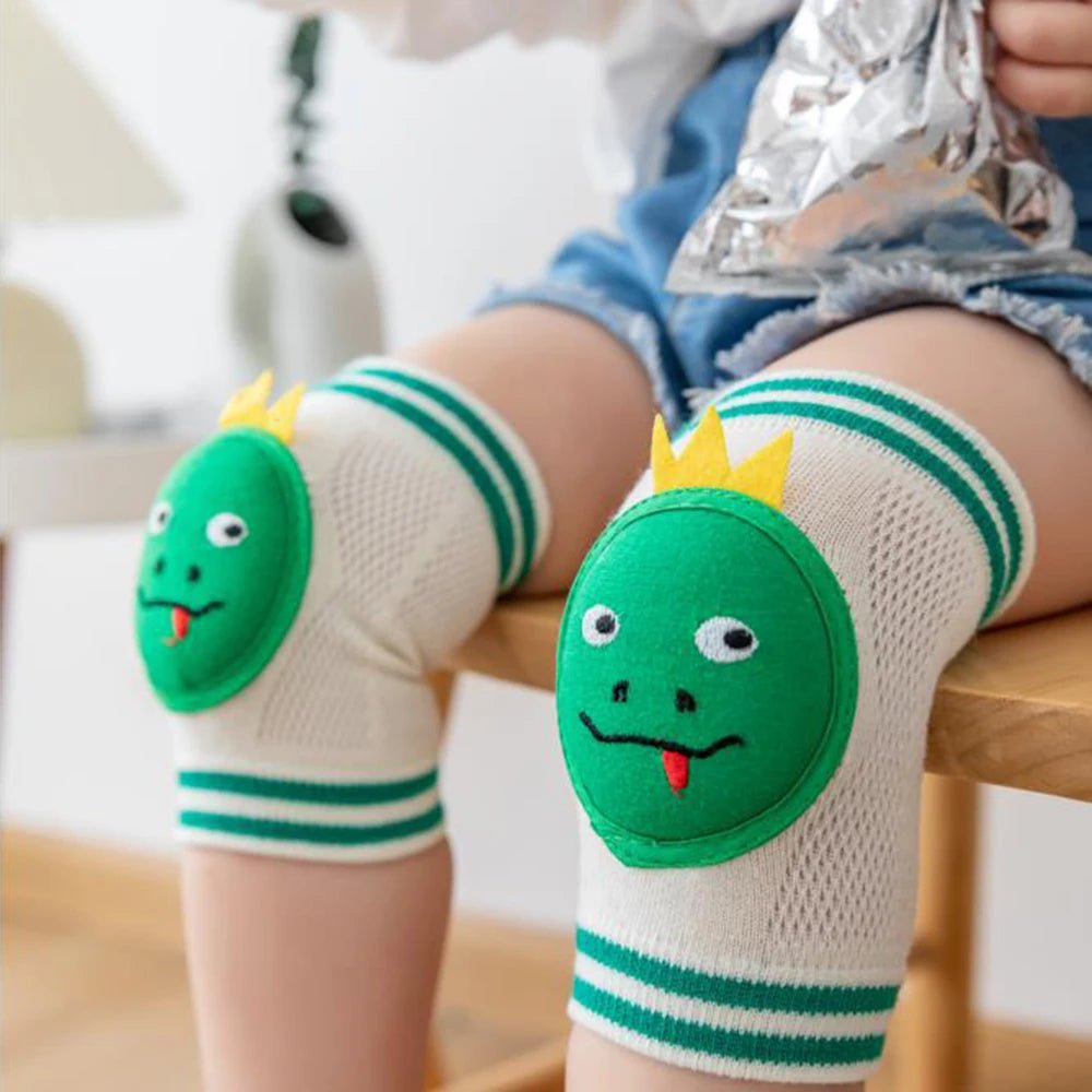 1 Pair Baby Knee Pads Leg Grid Warmer Safety Bear Girl Boy Kids Animals Accessories Crawling Gaiter Toddlers Protector Infant