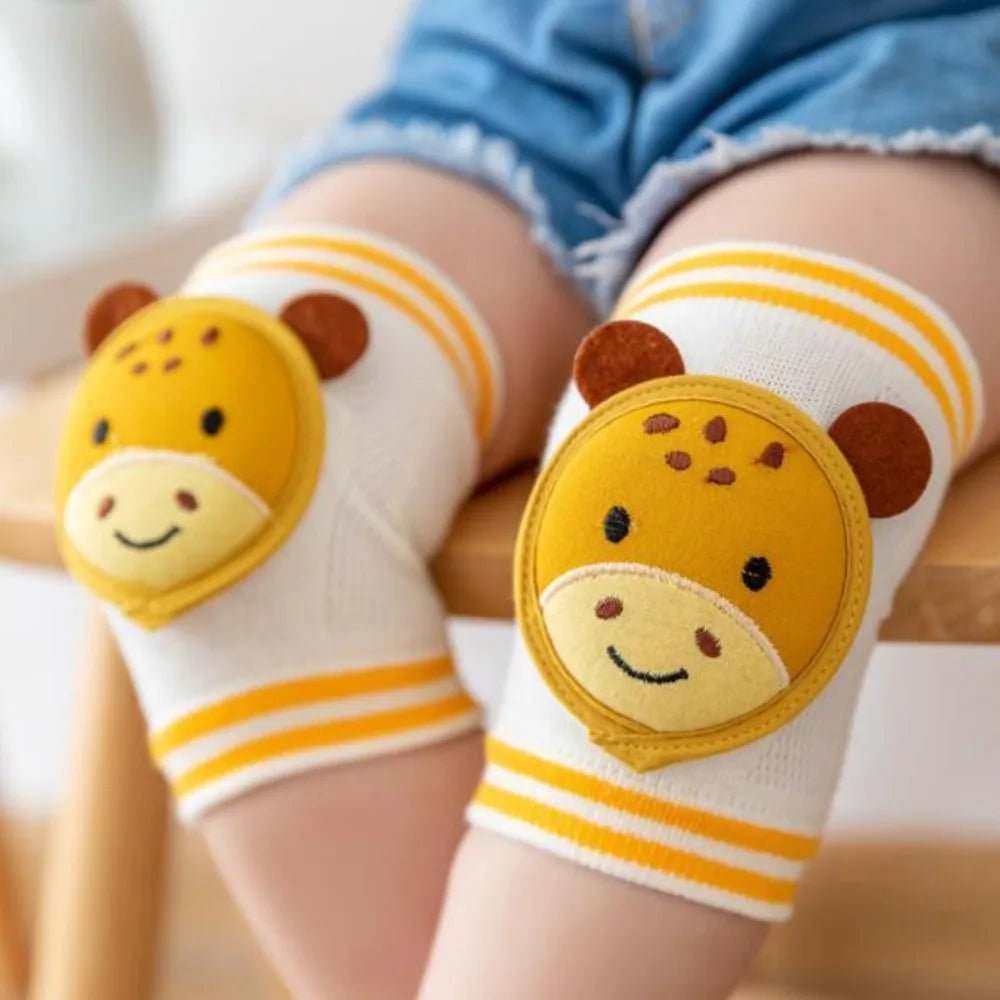 1 Pair Baby Knee Pads Leg Grid Warmer Safety Bear Girl Boy Kids Animals Accessories Crawling Gaiter Toddlers Protector Infant - Baby Store
