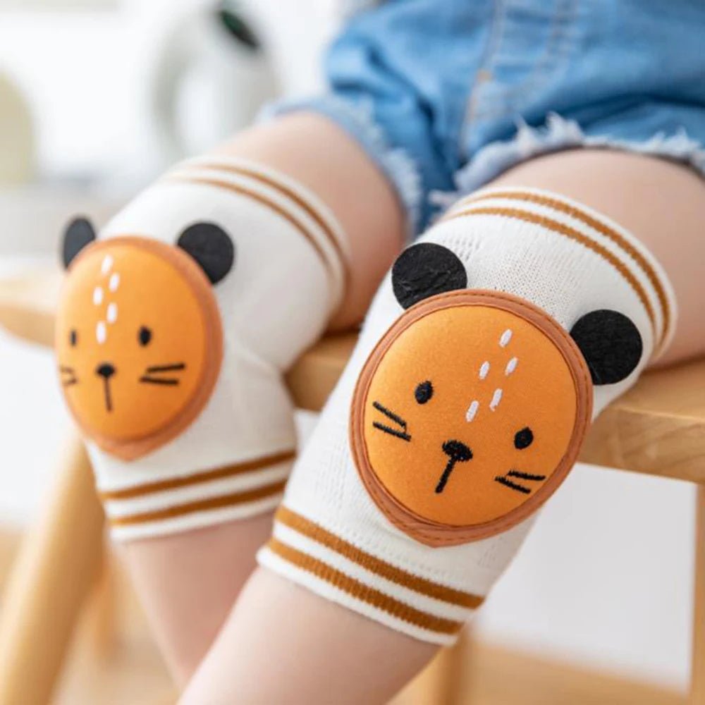 1 Pair Baby Knee Pads Leg Grid Warmer Safety Bear Girl Boy Kids Animals Accessories Crawling Gaiter Toddlers Protector Infant - Baby Store