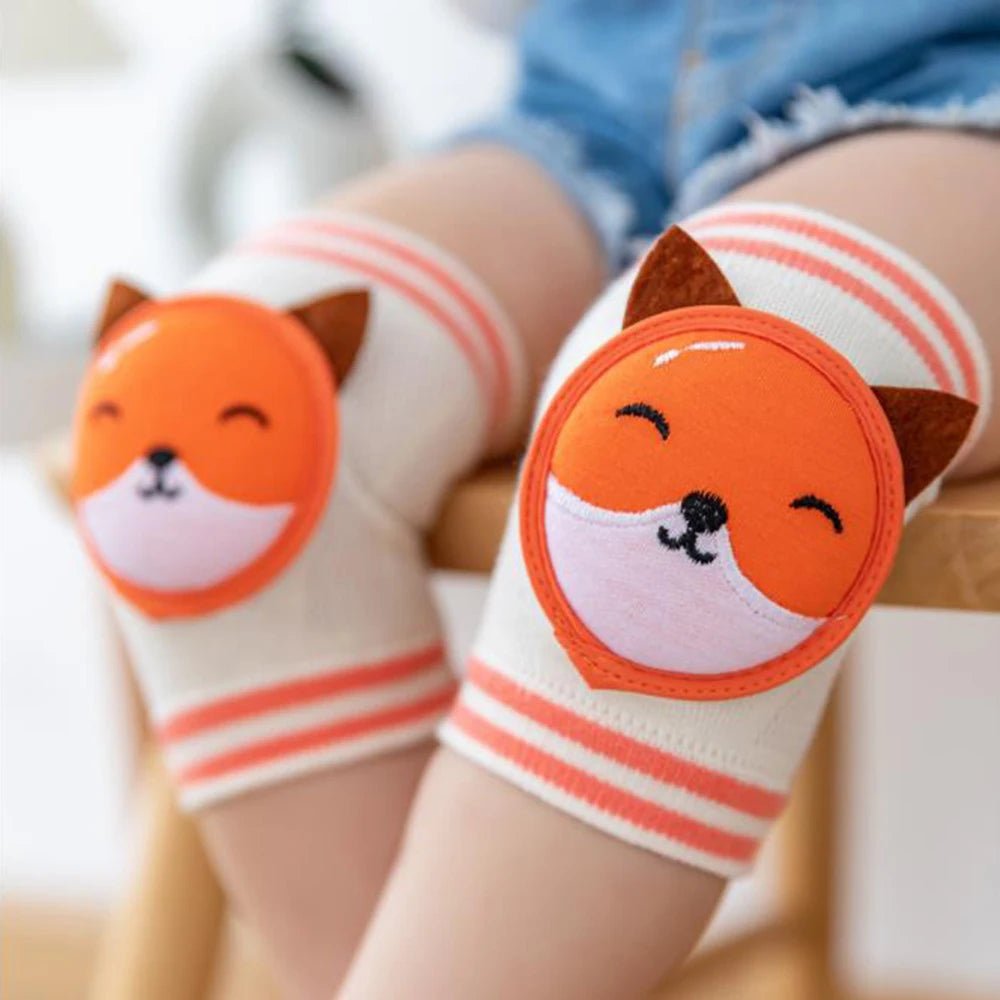 1 Pair Baby Knee Pads Leg Grid Warmer Safety Bear Girl Boy Kids Animals Accessories Crawling Gaiter Toddlers Protector Infant