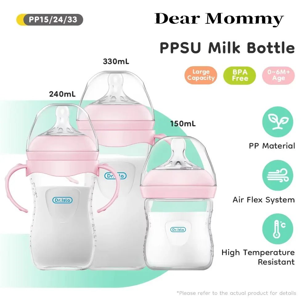 150/240/330ML Baby PP Bottle Newborn Baby Bottle with Handle Milk BottleFeeding Baby Bottles Newborn Feeding Supplies - Baby Store