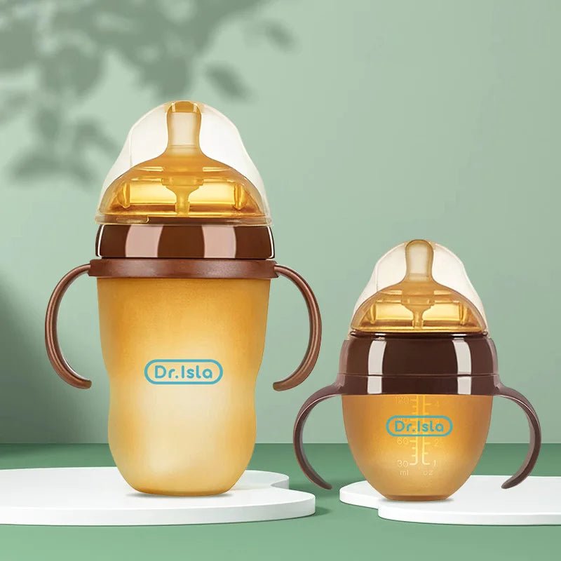150ML/250ML Portable Baby Bottle Slicone Feeding Bottle With Handle Baby drop - resistant Bottles Newborn Bottle BPA Free - Baby Store
