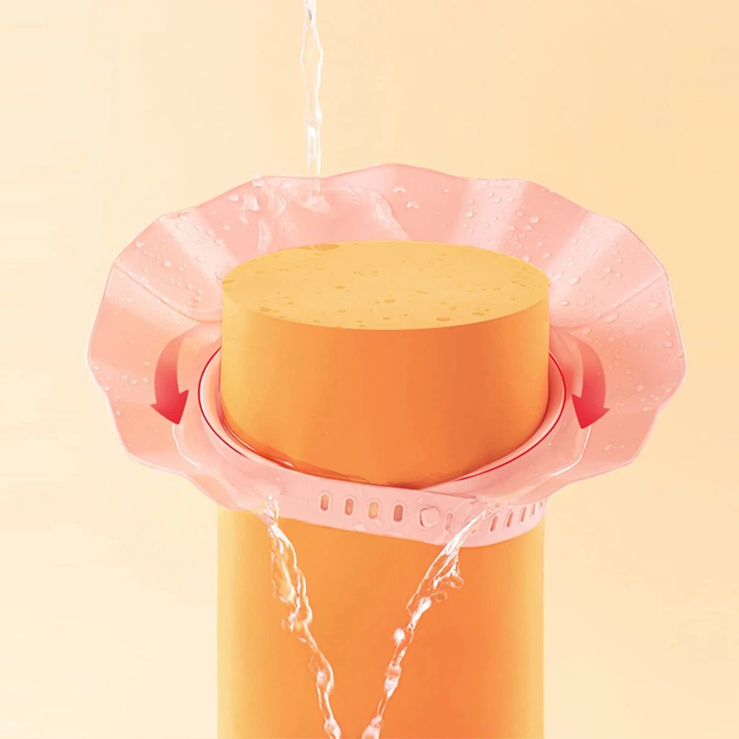 1pc Baby Adjustable Shower Cap Ear Protection Safe Shampoo Bathing Soft Hat Tpe Material Reusable Multi-Functional Sun Hat