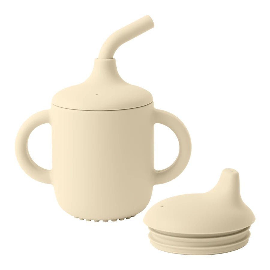 1PCS Two Lids Baby Silicone Straw Cup BPA Free Portable Storage Snack Container Feeding Cup Kids Learning Drink Cup Baby Stuff - Baby Store