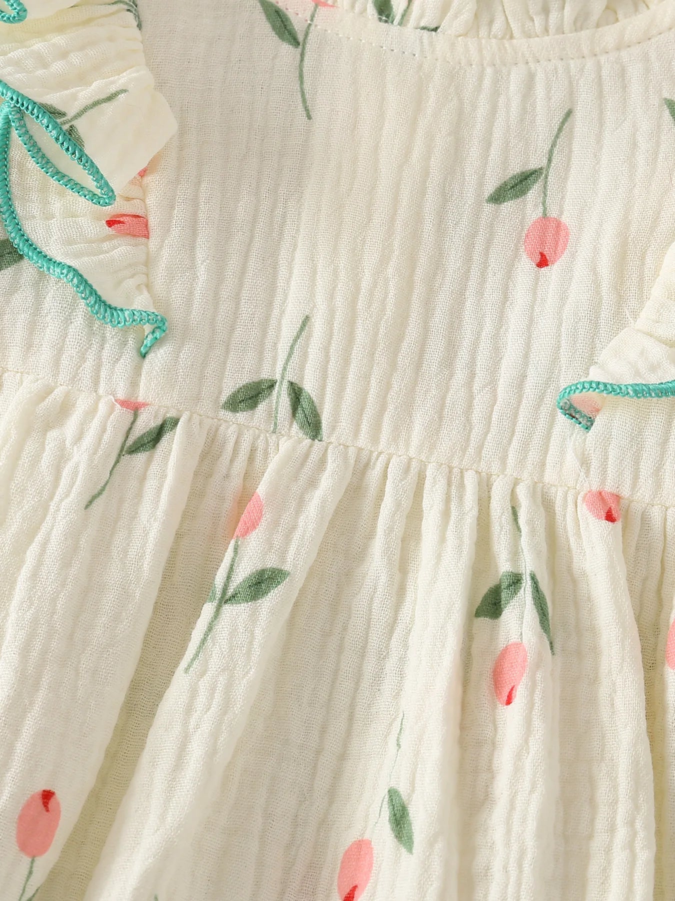 2025 Autumn New Baby Girls Clothes Tulip Print Infant Bodysuits &One Piece Infant Rufflle Outfit