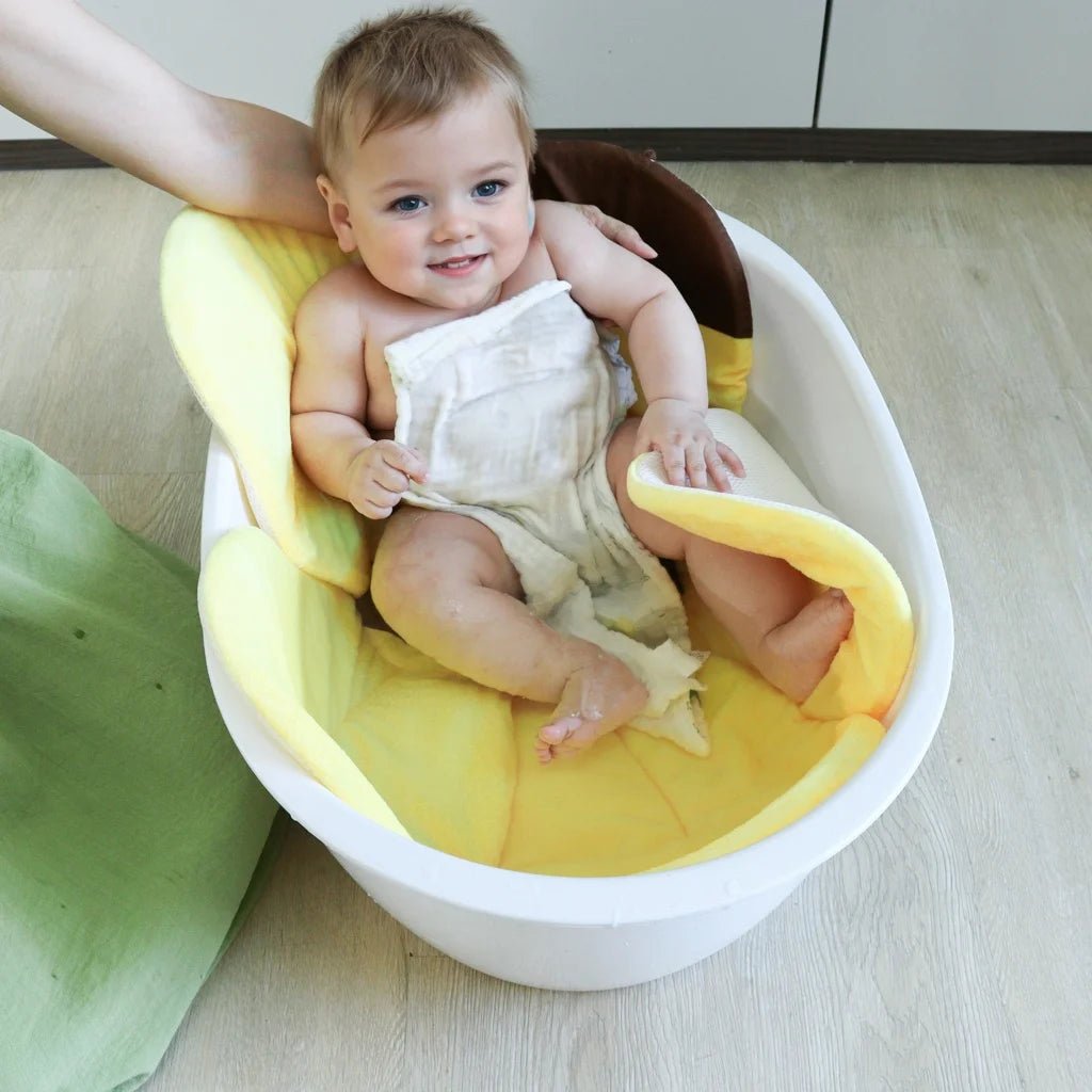 2025 New Sunflower Newborn Bath Mat, Baby Climbing Mat, Crystal Cotton Baby Anti slip and Anti bath Cooling Mat, Artifact