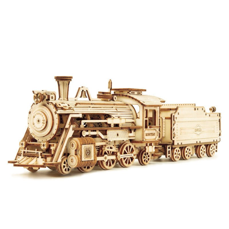 3DIY Hand Assembled Train Jeep Truck Children's Toy Boy Gift Wooden 3D Puzzle - Baby Store