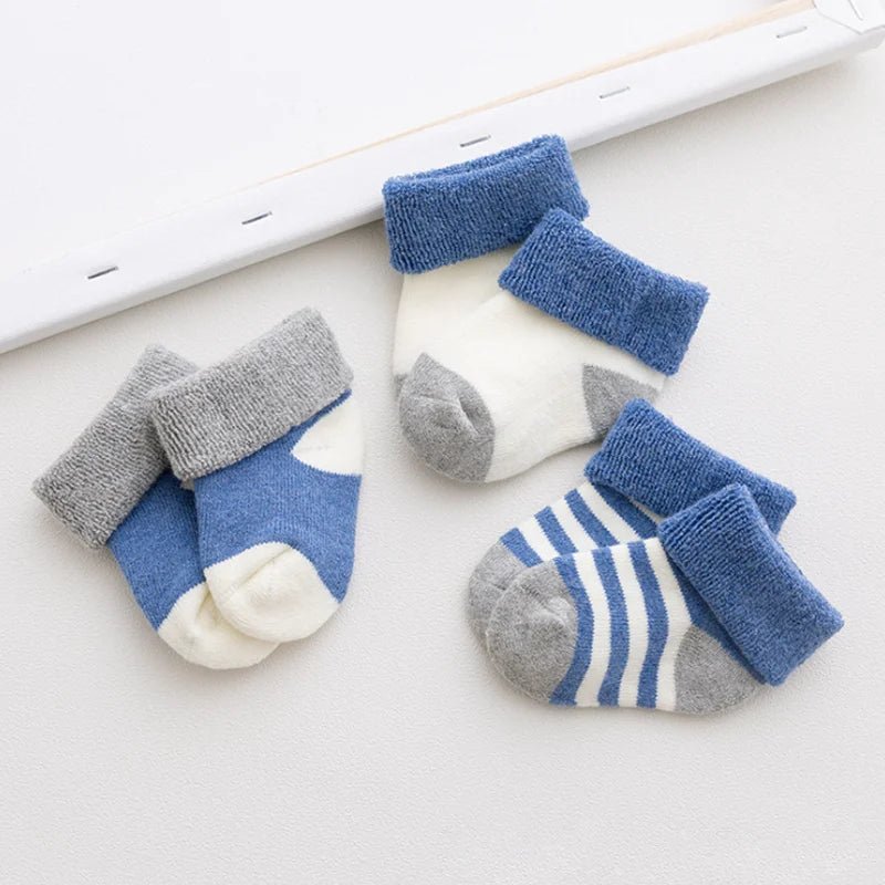 3Pair/lot new casual autumn and winter baby socks cotton 0-1years old children's baby socks