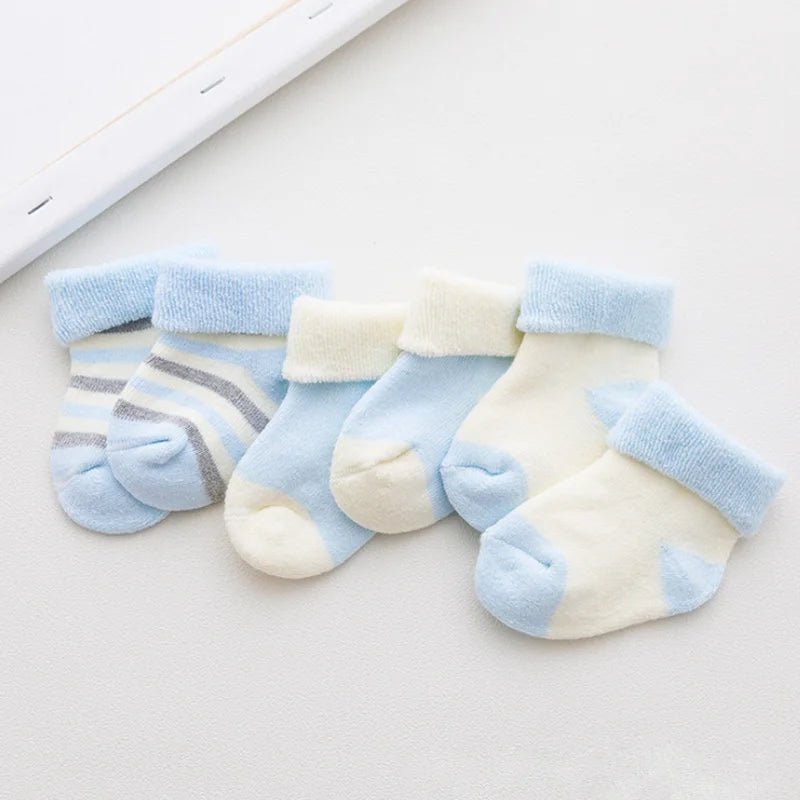 3Pair/lot new casual autumn and winter baby socks cotton 0-1years old children's baby socks