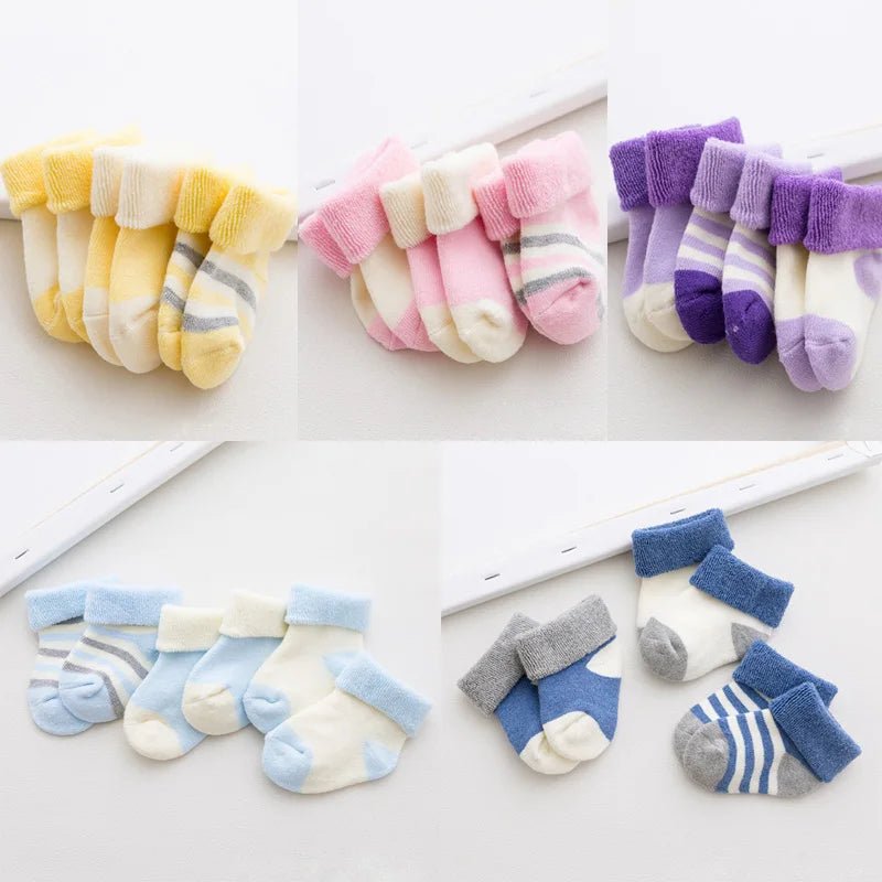 3Pair/lot new casual autumn and winter baby socks cotton 0 - 1years old children's baby socks - Baby Store