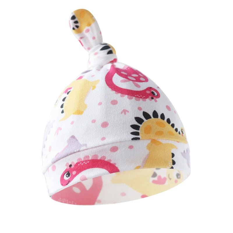 3Pcs Newborn Hat 100% Cotton Cartoon Print Infant Bonnet Hat Baby Beanie for Girls Boys Toddler Cap Newborn Gift 0-6M