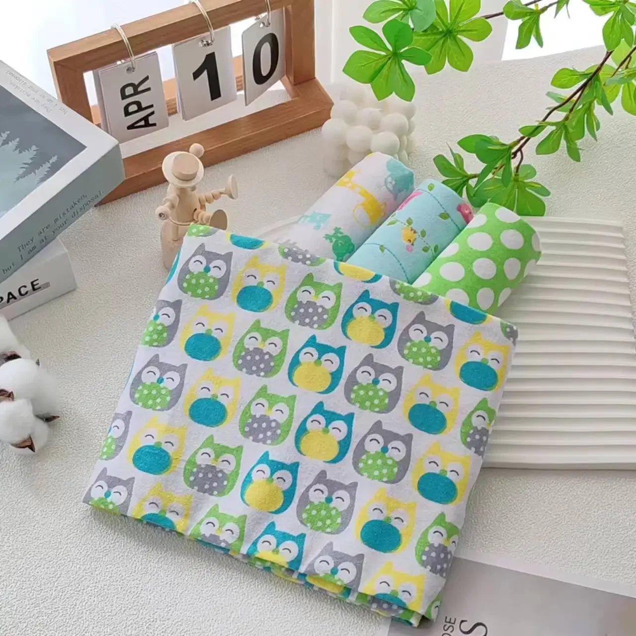 4pcs/pack 100% Cotton Receiving Baby Blanket Newborn 76x76cm Baby Bedsheet Supersoft Flannel Diapers New Born Blanket Swaddle
