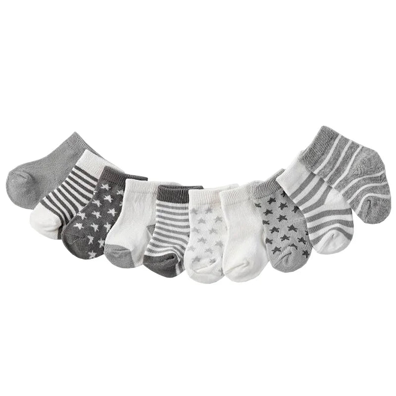 5 pairs/lot New spring and autumn star striped baby socks - Baby Store