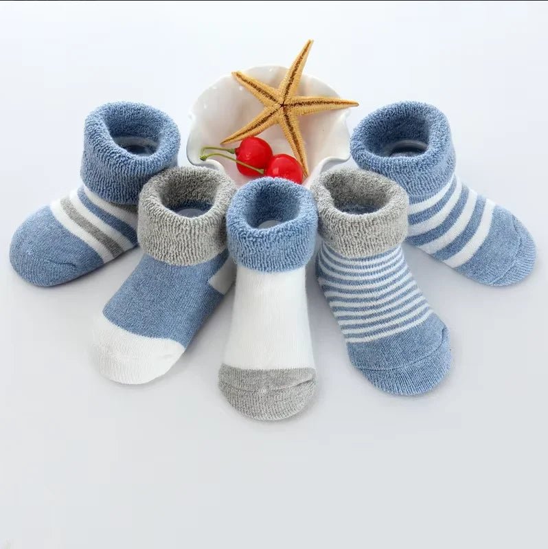 5 Pairs/lot Warm Socks For Infants Girls Boys Thick Sock For Toddler 0 to 24M Newborn Baby's Terry Socks Winter