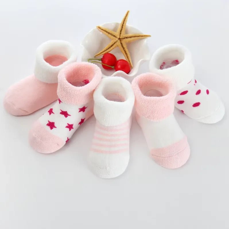 5 Pairs/lot Warm Socks For Infants Girls Boys Thick Sock For Toddler 0 to 24M Newborn Baby's Terry Socks Winter