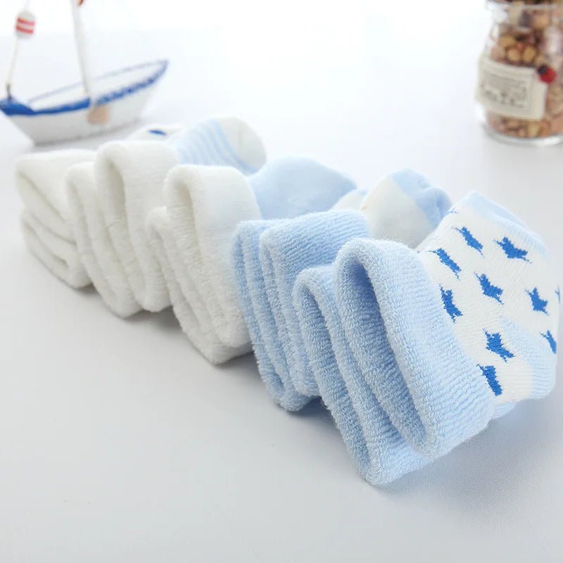 5 Pairs/lot Warm Socks For Infants Girls Boys Thick Sock For Toddler 0 to 24M Newborn Baby's Terry Socks Winter