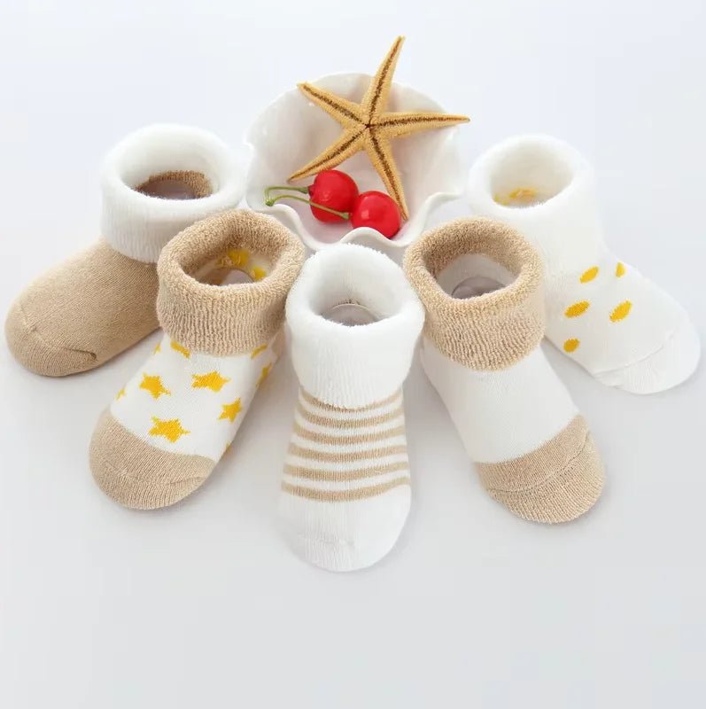 5 Pairs/lot Warm Socks For Infants Girls Boys Thick Sock For Toddler 0 to 24M Newborn Baby's Terry Socks Winter