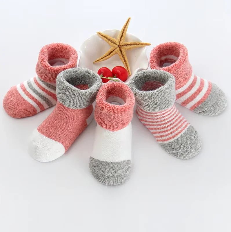 5 Pairs/lot Warm Socks For Infants Girls Boys Thick Sock For Toddler 0 to 24M Newborn Baby's Terry Socks Winter