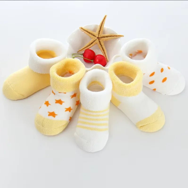5 Pairs/lot Warm Socks For Infants Girls Boys Thick Sock For Toddler 0 to 24M Newborn Baby's Terry Socks Winter