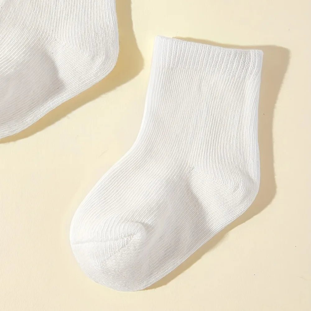 5Pair/lot Newborn Baby Children Cotton Socks Fashion White for 0-2 Years Kids Spring Autumn Baby Boys and Girls Boat Socks