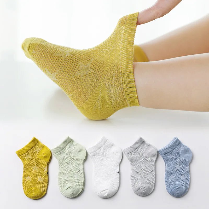 5Pair/lot Newborn Baby Children Cotton Socks Fashion White for 0 - 2 Years Kids Spring Autumn Baby Boys and Girls Boat Socks - Baby Store