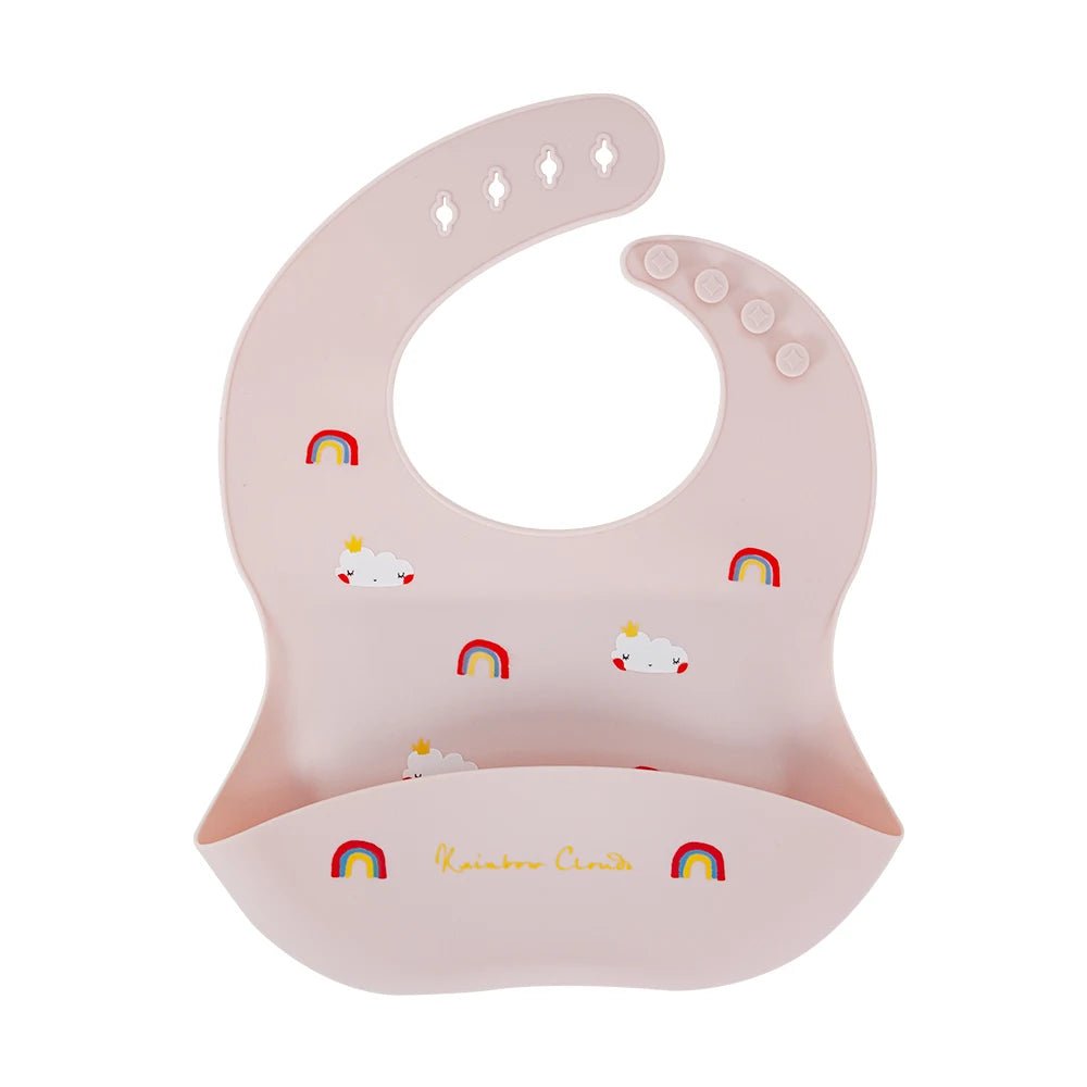 Baby Bib Waterproof Soft Silicone Scarf Summer Cute Cherry Print Adjustable Bibs Burp Cloths Baby Feeding Aprons Kids Eating