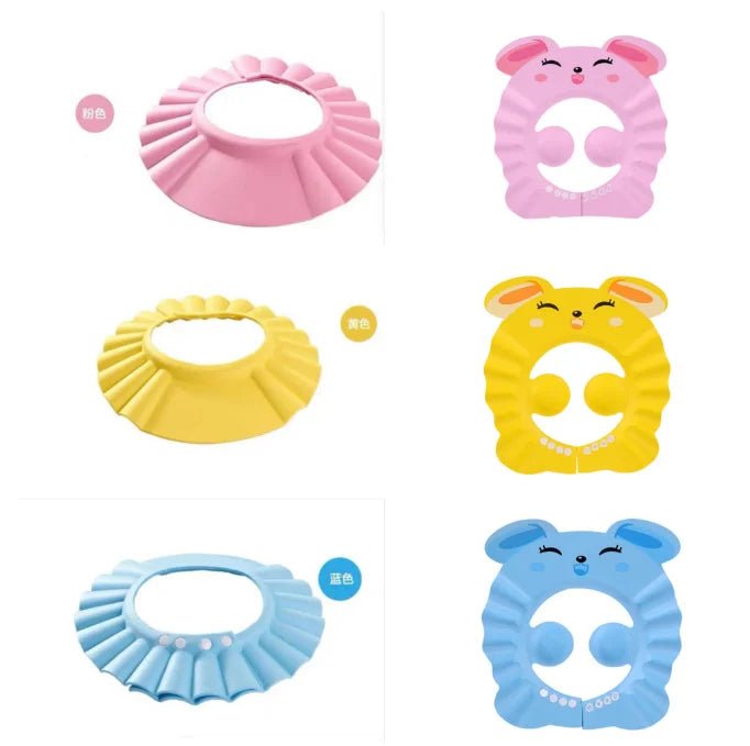 Baby Shower Soft Cap Adjustable Hair Wash Hat for Kids Ear Protection Safe Children Shampoo Bathing Shower Protect Head Cover