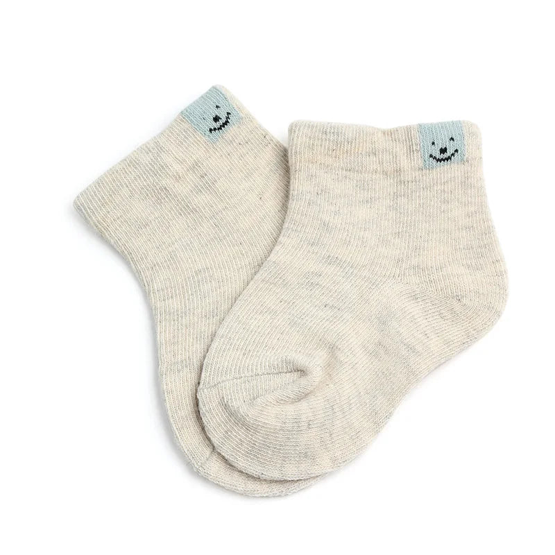 Baby Socks Multiple Choices Set for 6 Pairs Knit Soft Cotton 9cm for 0-6 Months Spring and Autumn Cute Toddler Newborn Baby Sock