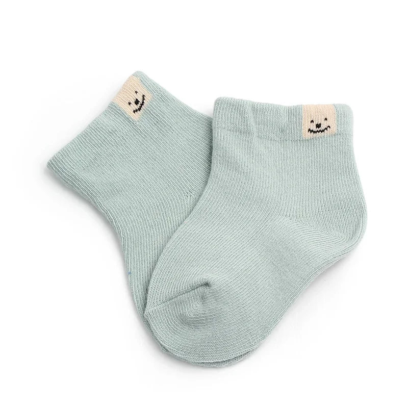Baby Socks Multiple Choices Set for 6 Pairs Knit Soft Cotton 9cm for 0-6 Months Spring and Autumn Cute Toddler Newborn Baby Sock