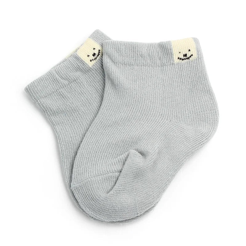 Baby Socks Multiple Choices Set for 6 Pairs Knit Soft Cotton 9cm for 0-6 Months Spring and Autumn Cute Toddler Newborn Baby Sock