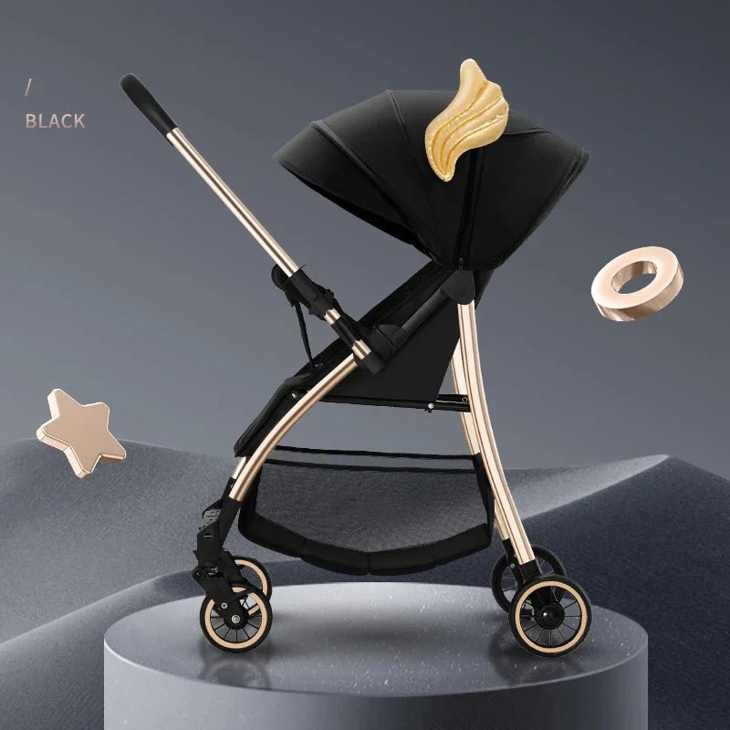 Baby Stroller Two-Way Can Sit and Lie Lightly Folded High View Children's Portable Four-Wheel Shock Absorbing Umbrella Car