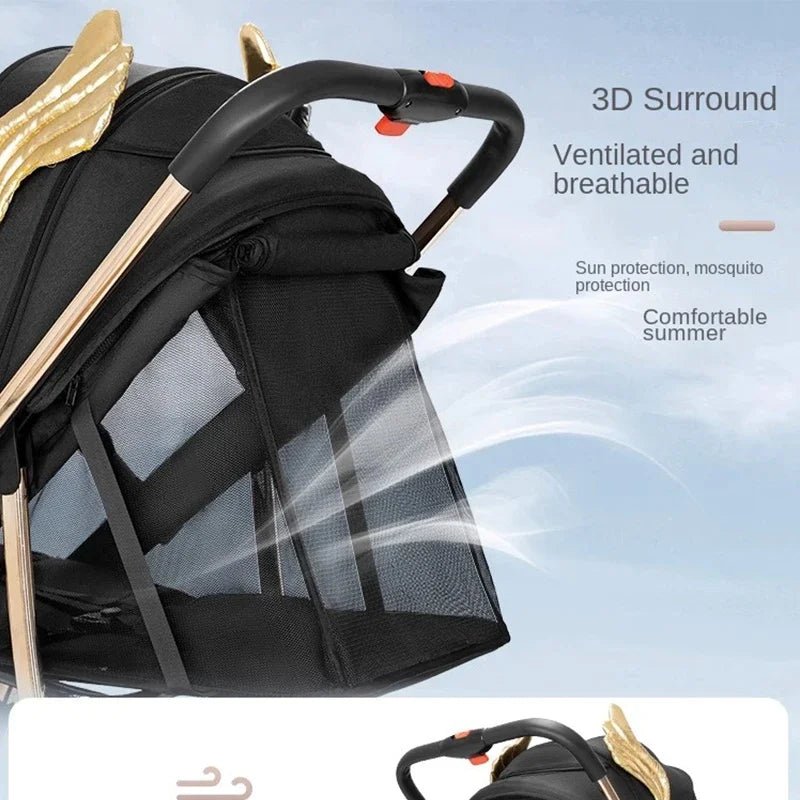 Baby Stroller Two-Way Can Sit and Lie Lightly Folded High View Children's Portable Four-Wheel Shock Absorbing Umbrella Car