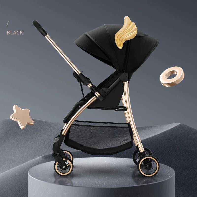 Baby Stroller Two - Way Can Sit and Lie Lightly Folded High View Children's Portable Four - Wheel Shock Absorbing Umbrella Car - Baby Store