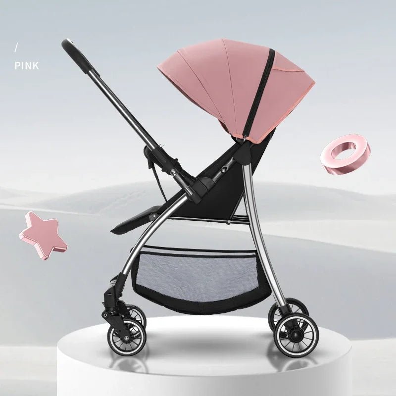 Baby Stroller Two-Way Can Sit and Lie Lightly Folded High View Children's Portable Four-Wheel Shock Absorbing Umbrella Car