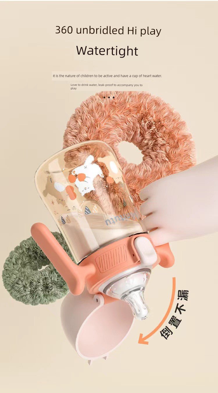 Baby Wide Caliber PPSU Milk Bottle Anti-Fall Anti-Flatulence Child Drinking Cup Child Baby Sippy Cup above June