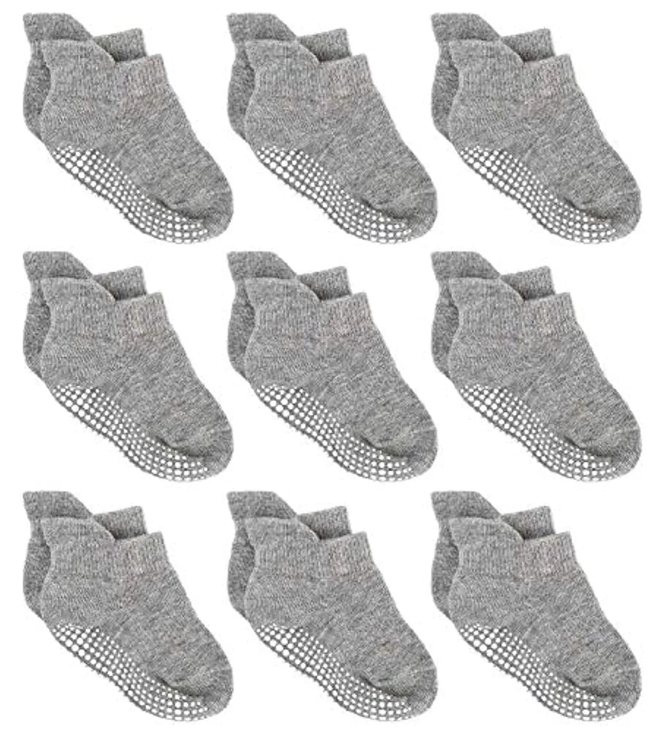 Boys 6 Pack Non Slip Baby Socks for 0 - 24M Newborn Bebe Girls Grips Anti Skid Ankle First Walker Infant Kids Cotton Sock 2021 - Baby Store