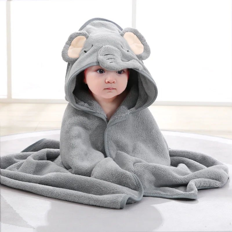 Cartoon Animal Baby Bath Towels Soft Newborn Hooded Towel Blanket Toddler Bathrobe Warm Sleeping Swaddle Wrap for Boys Girls - Baby Store
