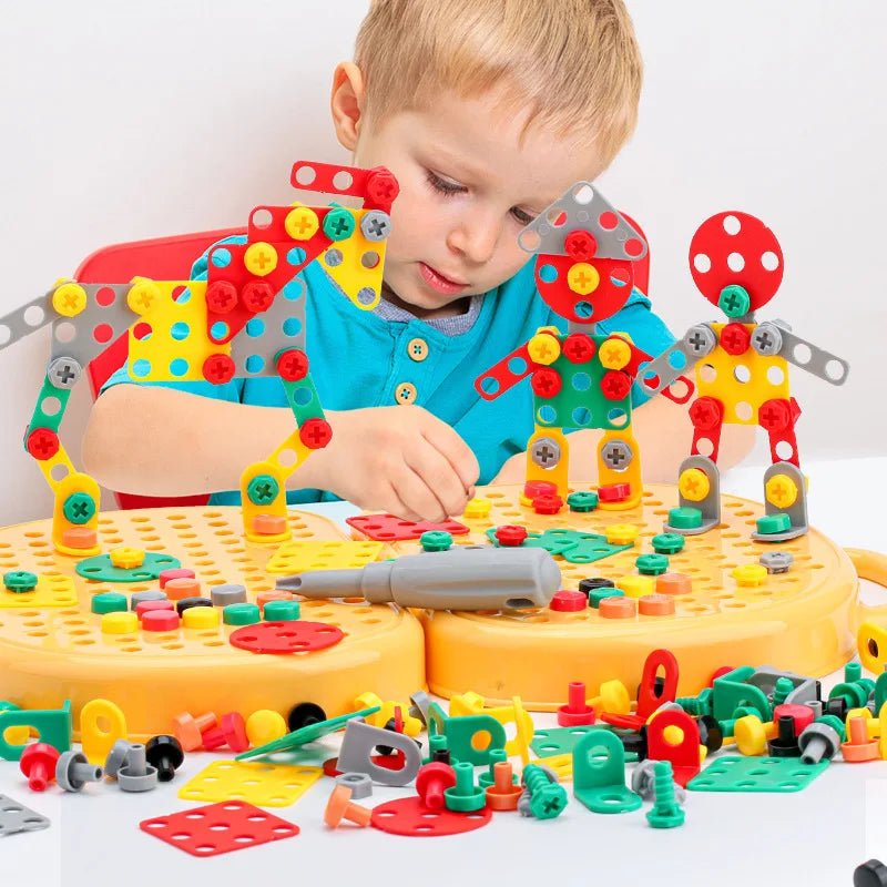 Children's simulation repair tool, baby hands on screws, disassembly and assembly toolbox, puzzle toy