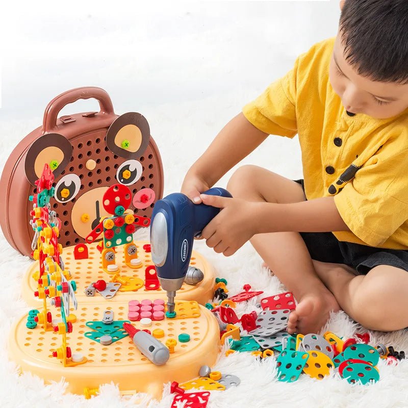 Children's simulation repair tool, baby hands on screws, disassembly and assembly toolbox, puzzle toy - Baby Store