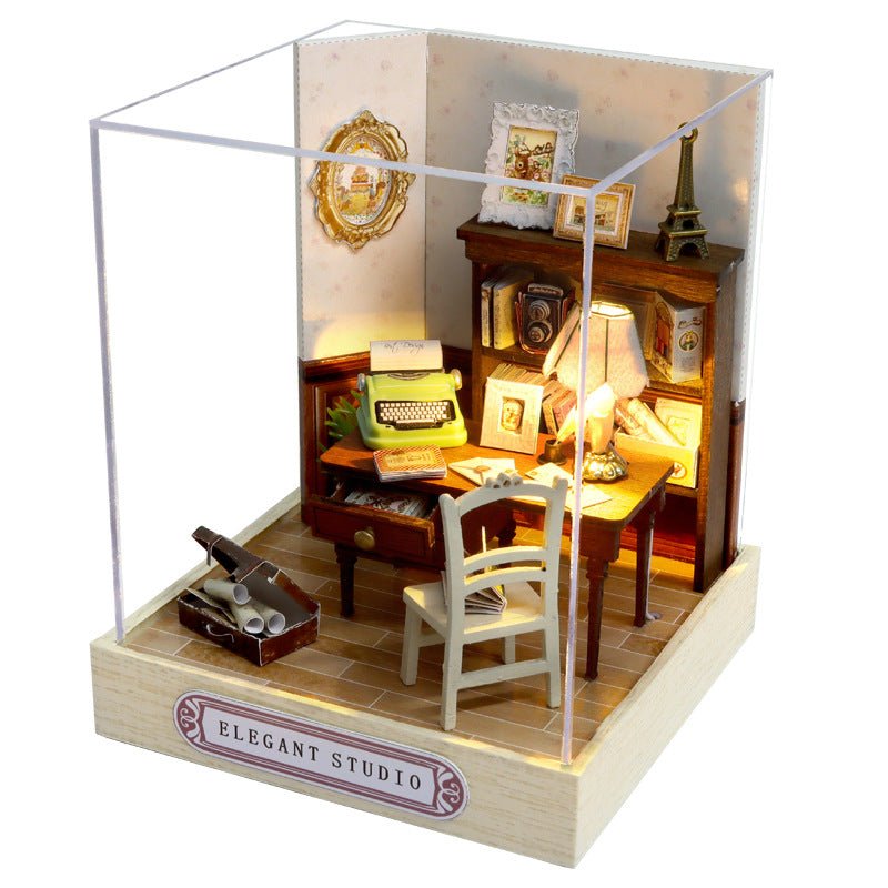 DIY Little House Happy One Pavilion Handmade Assembly Model Toy - Baby Store