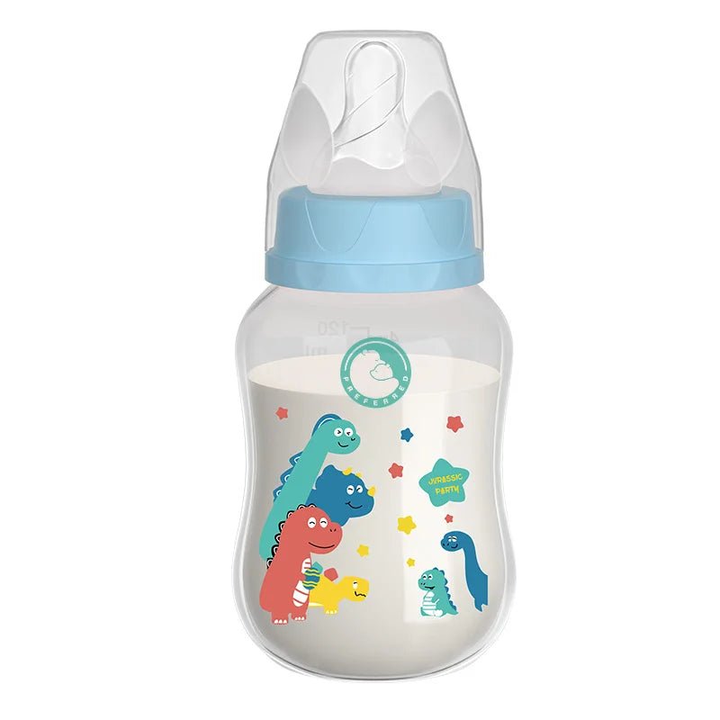 Dr.isla 150/240ML Baby PP Bottle Wide Mouth Newborn Baby Bottle with Handle Baby Milk Bottle Newborn Pattern Baby Cup BPA Free