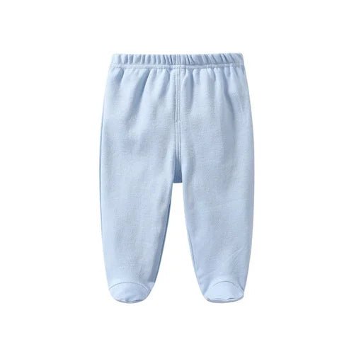 Lawadka 0-12M Cotton Newborn Baby Boy Girl Pants Solid Wrap Foot Long Trousers Casual Baby Leggings For Girls Boys Spring Autumn