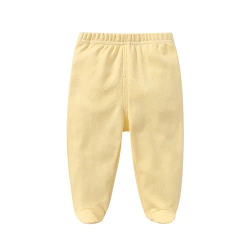 Lawadka 0 - 12M Cotton Newborn Baby Boy Girl Pants Solid Wrap Foot Long Trousers Casual Baby Leggings For Girls Boys Spring Autumn - Baby Store