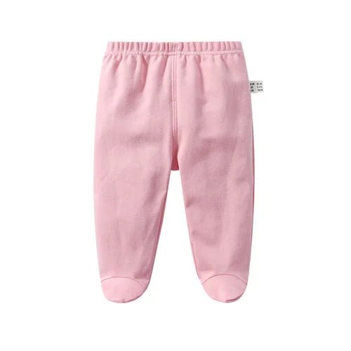 Lawadka 0-12M Cotton Newborn Baby Boy Girl Pants Solid Wrap Foot Long Trousers Casual Baby Leggings For Girls Boys Spring Autumn