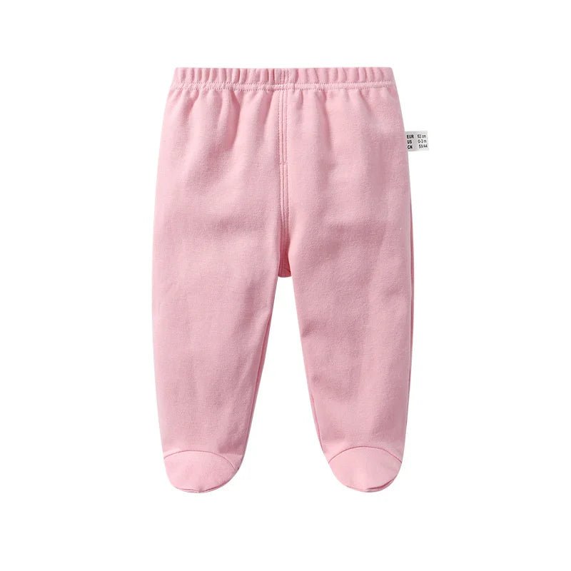 Lawadka 0-12M Cotton Newborn Baby Boy Girl Pants Solid Wrap Foot Long Trousers Casual Baby Leggings For Girls Boys Spring Autumn
