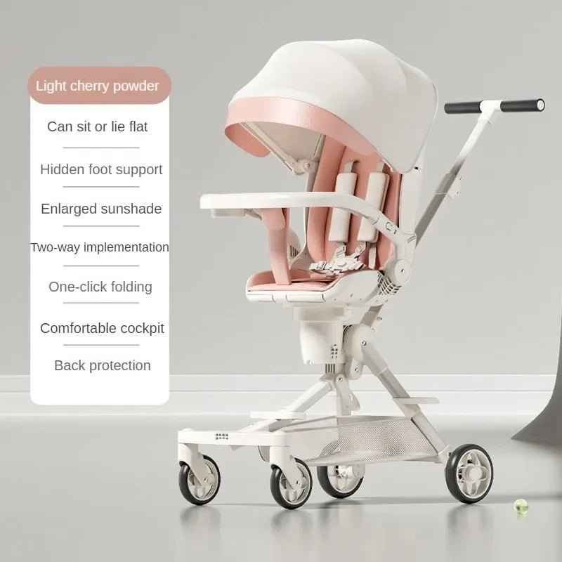 Portable baby travel Stroller Children's Lightweight  Foldable baby stroller High Landscape Baby Carriage 360° Rotatable Seat