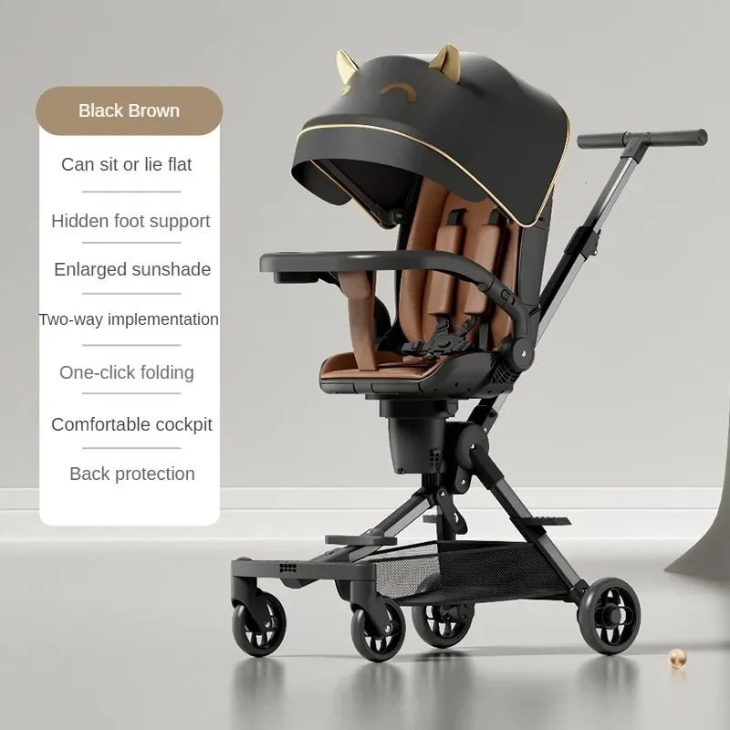 Portable baby travel Stroller Children's Lightweight  Foldable baby stroller High Landscape Baby Carriage 360° Rotatable Seat