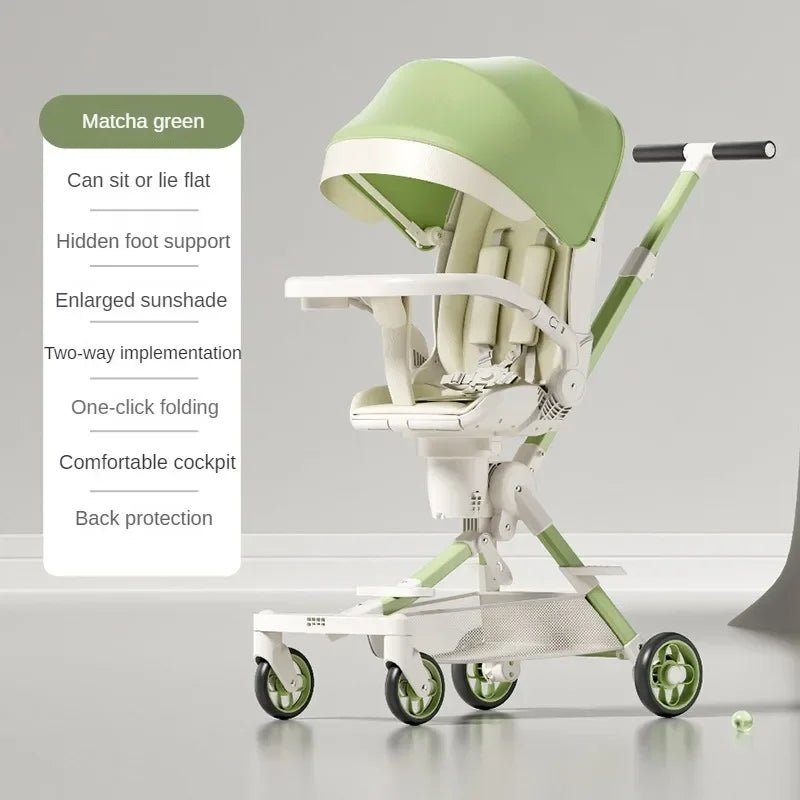 Portable baby travel Stroller Children's Lightweight  Foldable baby stroller High Landscape Baby Carriage 360° Rotatable Seat