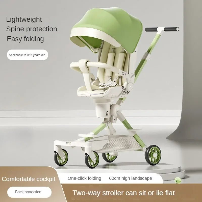 Portable baby travel Stroller Children's Lightweight  Foldable baby stroller High Landscape Baby Carriage 360° Rotatable Seat