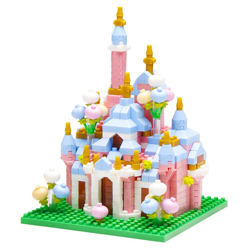 Princess Castle Diamond Microparticle Assembled Building Blocks Girl DIY Ornament Toy Christmas Gift - Baby Store